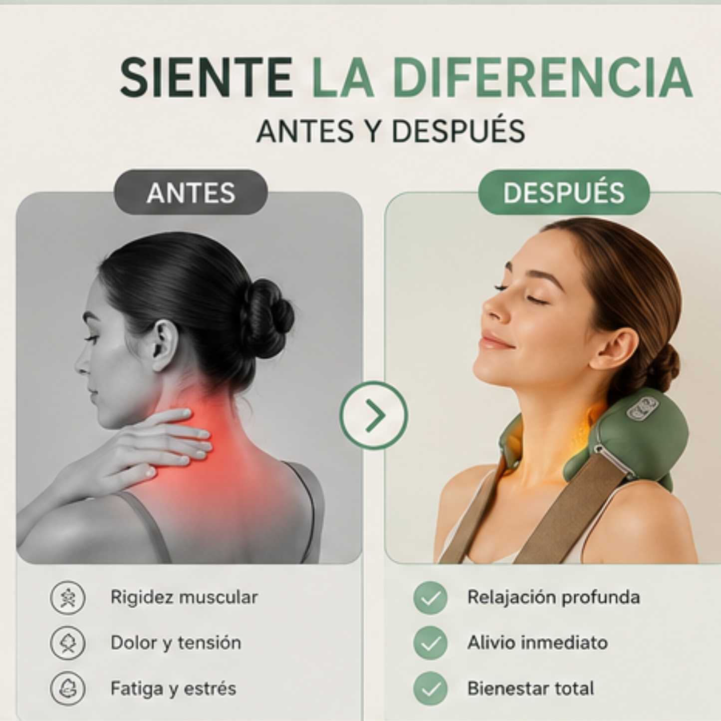 Masajeador Cervical 8D – Alivio Instantáneo para Cuello y Hombros