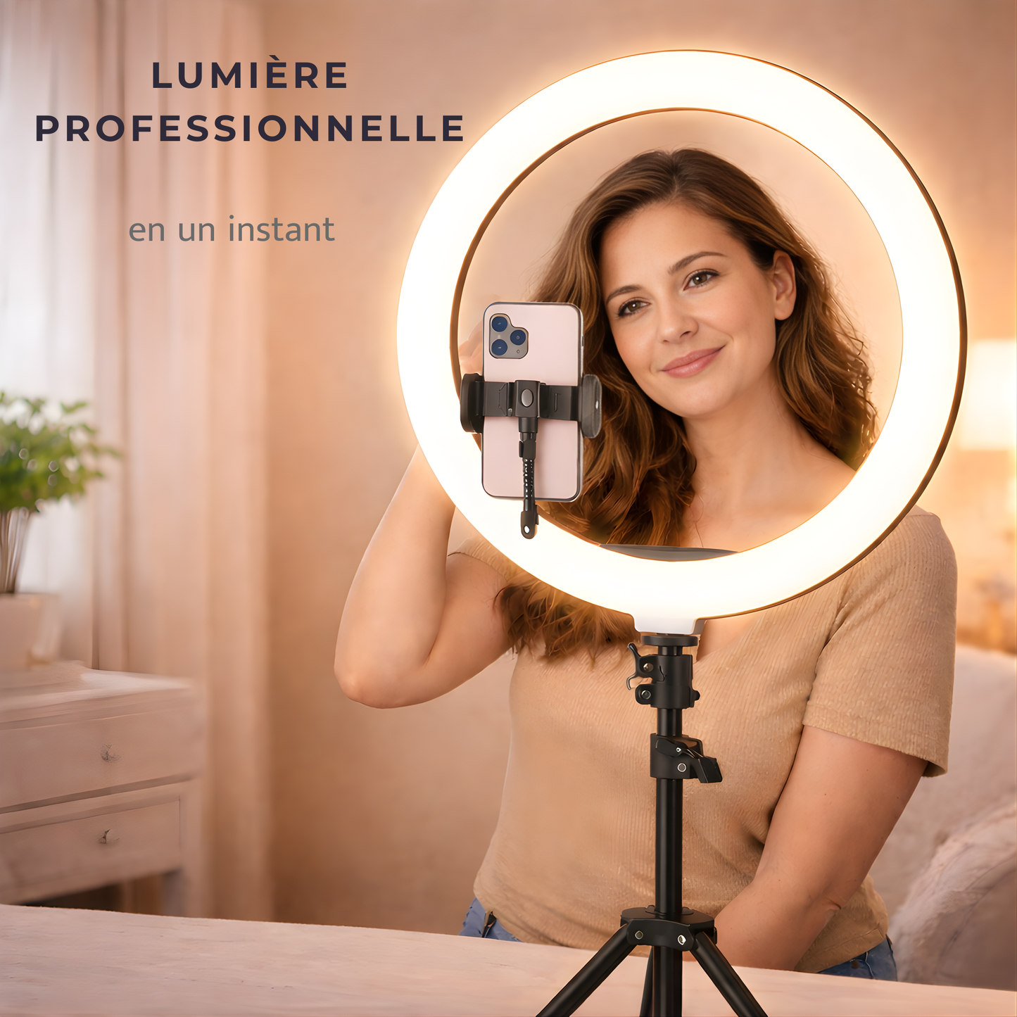 Anneau lumineux LED 10”