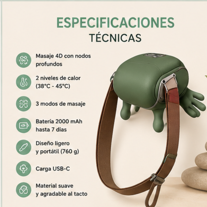 Masajeador Cervical 8D – Alivio Instantáneo para Cuello y Hombros