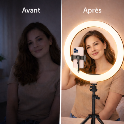 Anneau lumineux LED 10”
