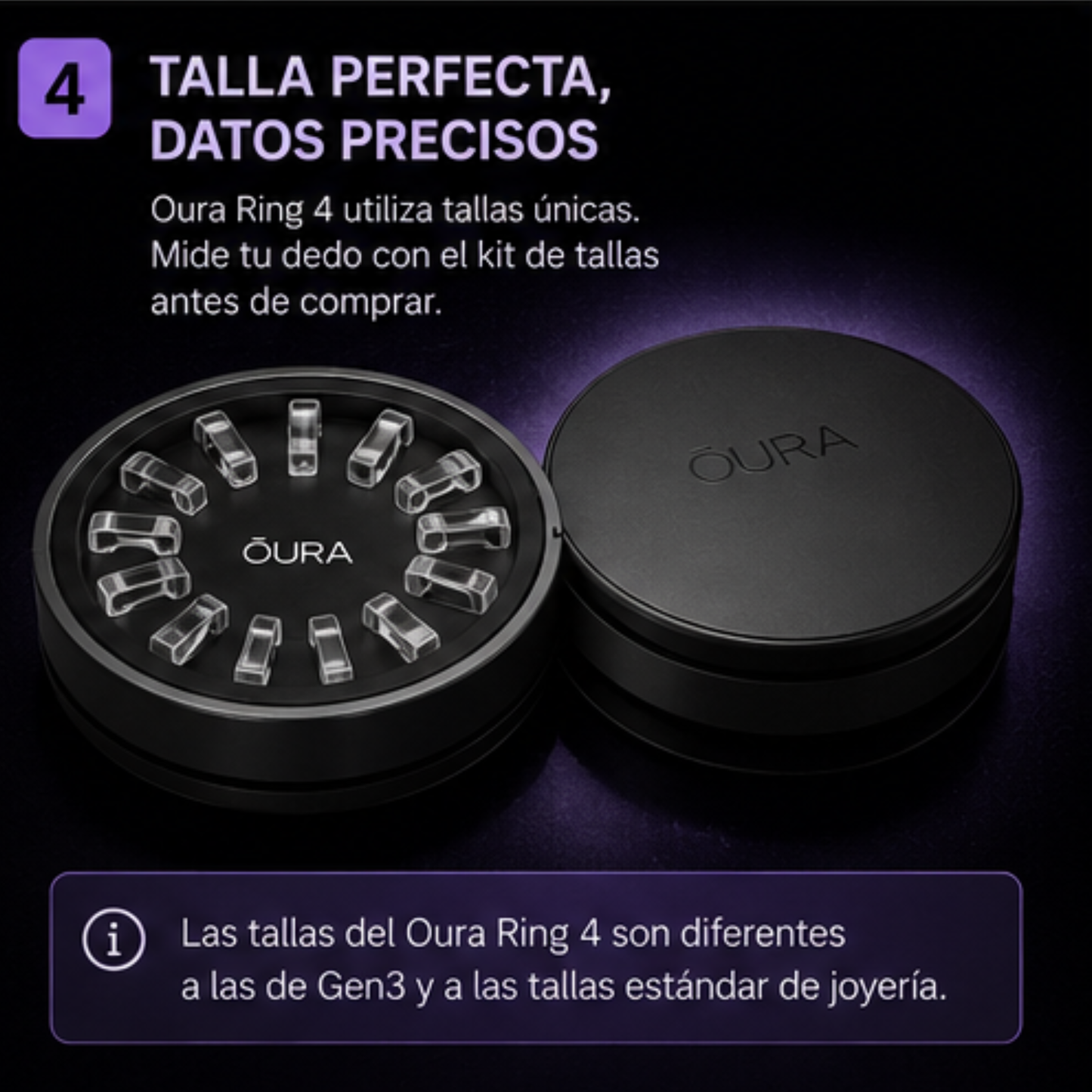 Oura Ring 4 – Anillo Inteligente de Salud y Bienestar | Seguimiento de Sueño, Estrés, Ritmo Cardíaco y Temperatura