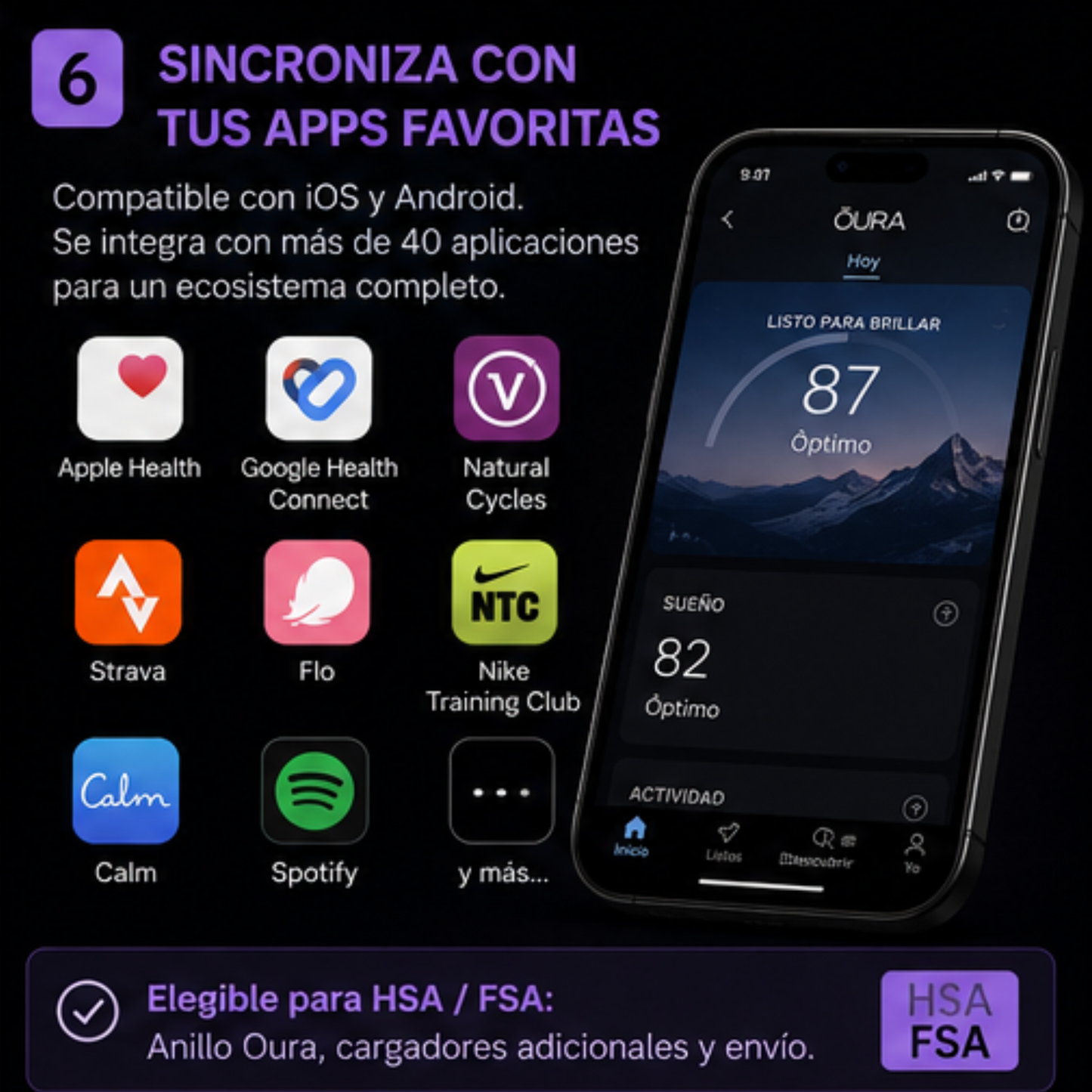 Oura Ring 4 – Anillo Inteligente de Salud y Bienestar | Seguimiento de Sueño, Estrés, Ritmo Cardíaco y Temperatura