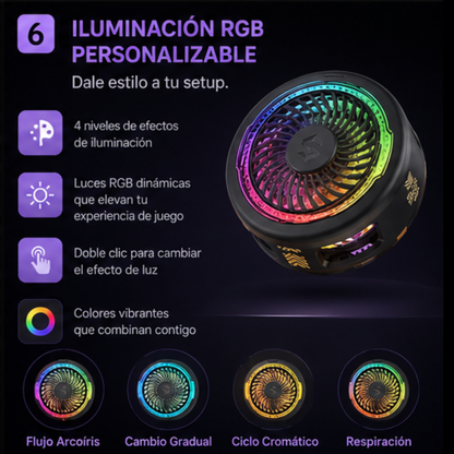 Black Shark FunCooler 5 – Enfriador Magnético de 20W para Smartphone con RGB y Doble Modo de Refrigeración
